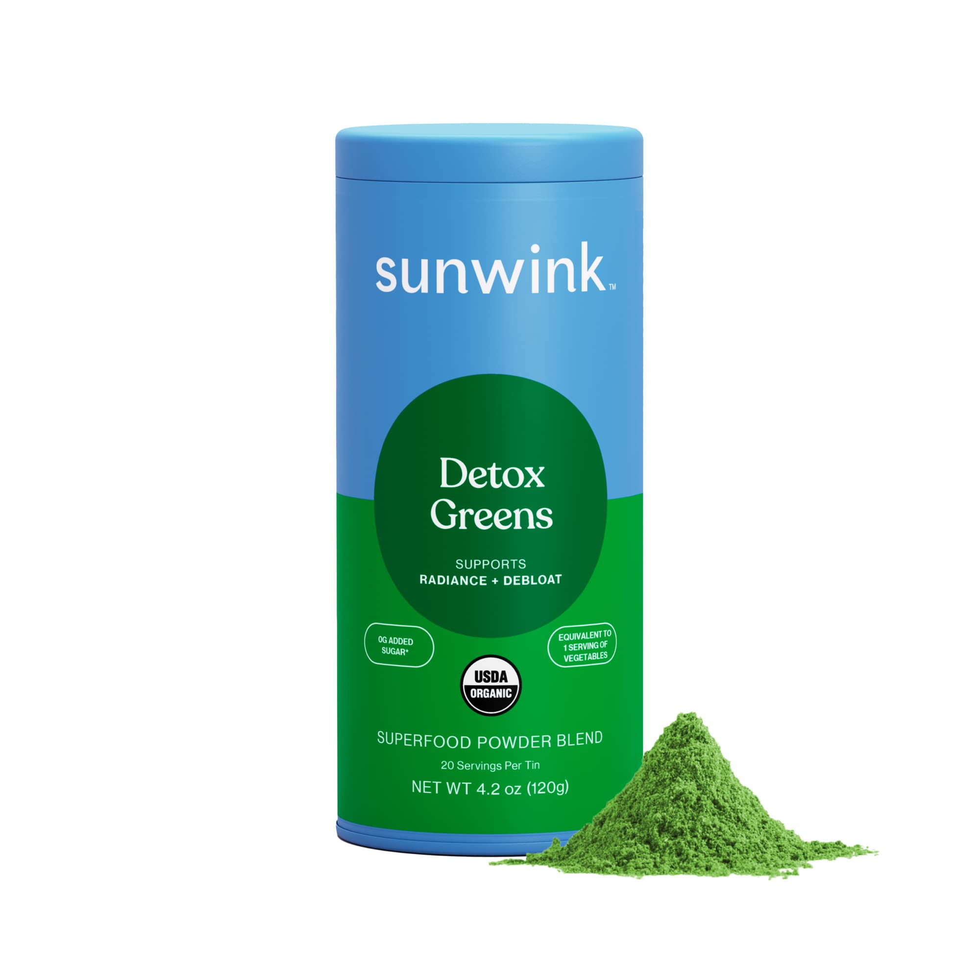 Sora Organic Detox Greens Powder — Anti-Bloat & Gut Health Support