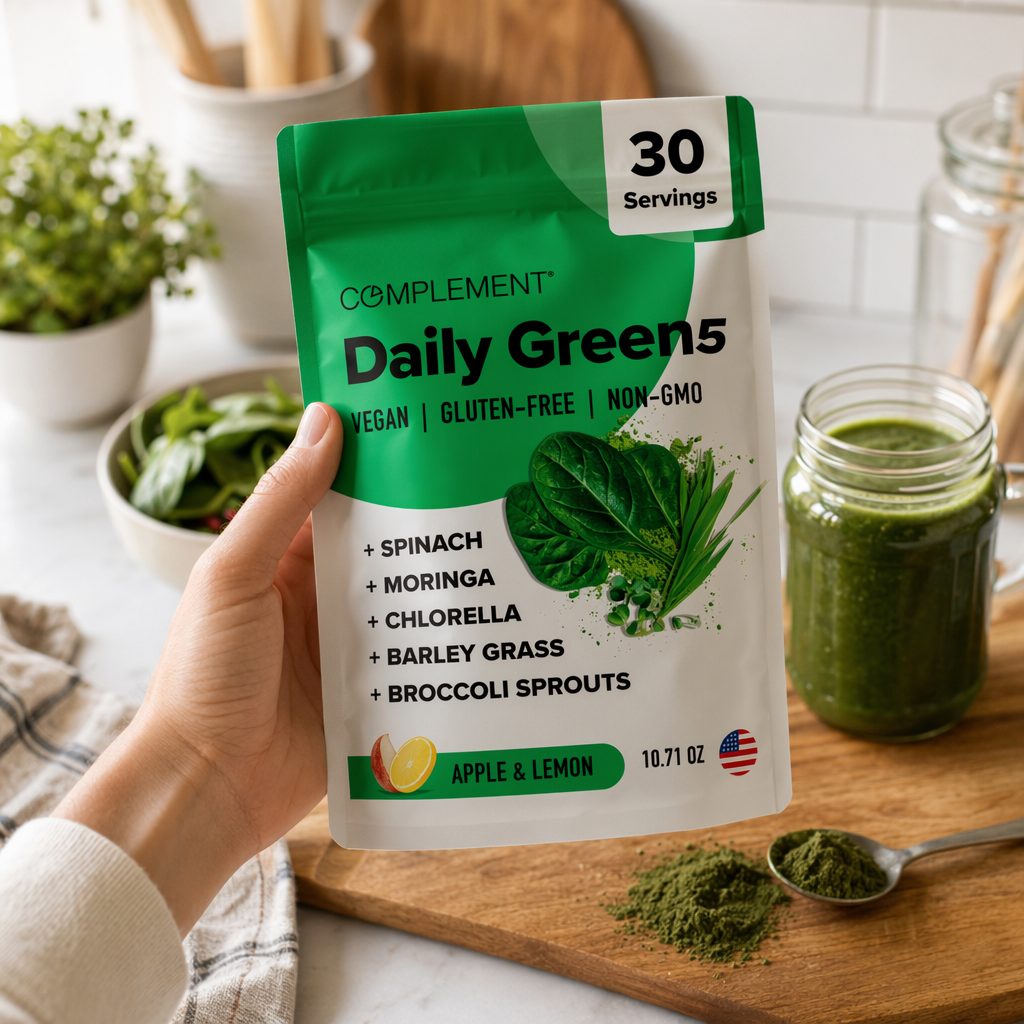 Sora Organic Detox Greens Powder — 5 Wholefoods, Vitamins & Minerals