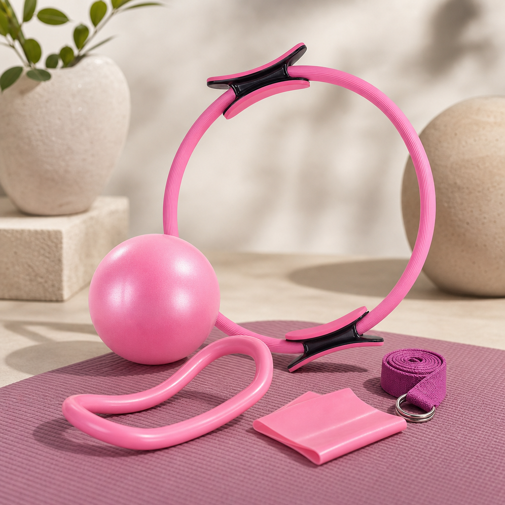 Sora Pilates Ring & Balance Ball Set — Core & Flexibility Training